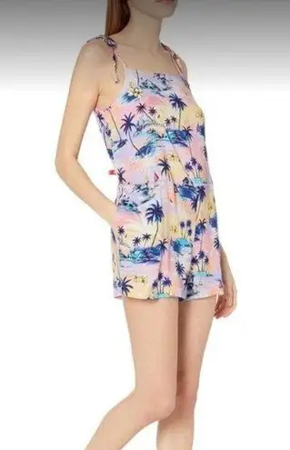 Hobie Tropical Palm Tree Romper Cover Up