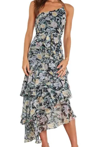 Petal and Pup Amren Floral One-Shoulder Tiered Asymmetric Dress