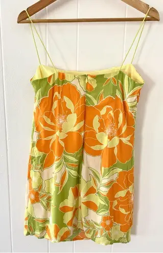 Solaí The Label Sun Rays Mini Dress Green, Yellow & Orange Size Large