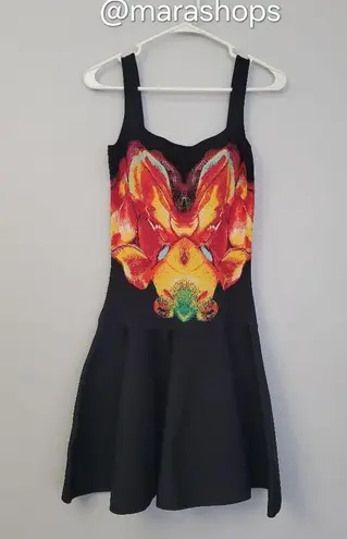 Alexander McQueen Solarised Orchid Jacquard Knit Mini Dress