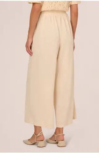 Adrianna Papell  Textured Crepe Wide Leg Culotte
Pull On Crop Pants Size Large thumbnail 2