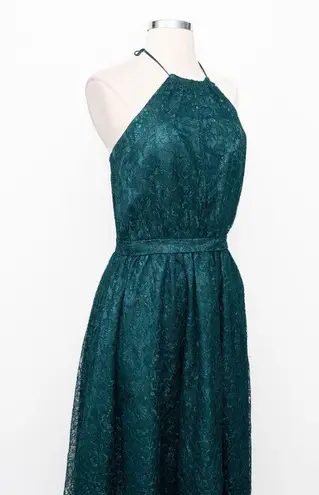 Dress the Population . New! Green Lace Halter Midi Dress.