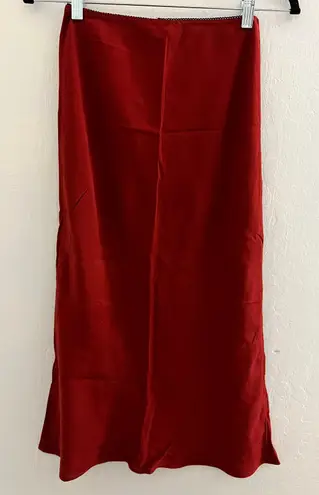 Audrey 3+1 Red Long Skirt