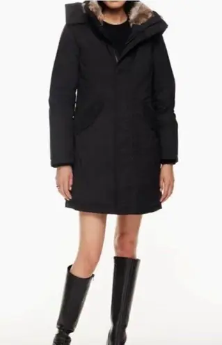 Babaton Aritzia  Black Oskar Parka Size Small Hooded