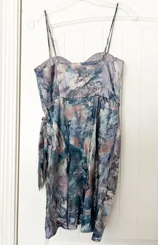 Michael Costello x REVOLVE Banks Mini Dress in Oil Abstract Print