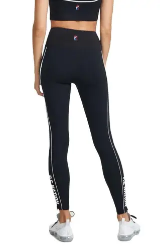 P.E Nation Black, White & Neon Green Three Pointer High Rise Leggings Size XS Black