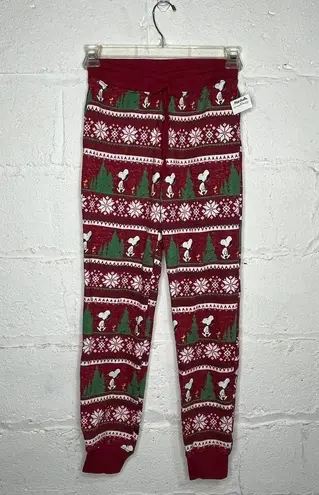 American Eagle AE  X Peanuts Holiday Christmas Fleece Jogger Pajama Bottoms XS