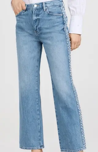 frame denim FRAME Pearl Atelier Le Jane Crop Hi Rise Straight Jeans Size: 29