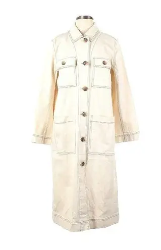 Madewell NWT  Cline Duster Coat in Ivory Heavyweight Denim Jacket M