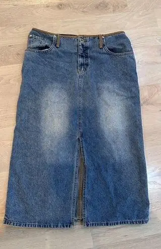 Hydraulic VTG Y2K low rise denim midi skirt size 11 / 12