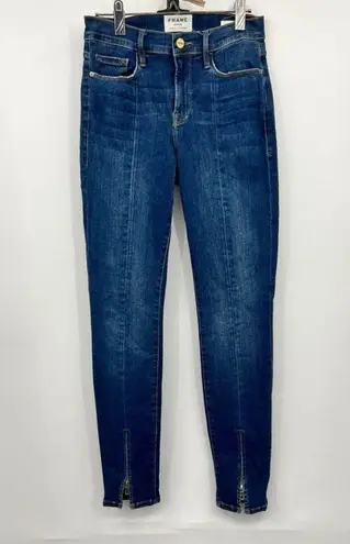 Frame  Le Skinny de Jeanne Jeans Denim Skinny Napa Zipper‎ Hem Size 28 Stretch thumbnail 2