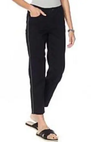 Skinny Girl CELESTE HIGH RISE STRAIGHT ANKLE BLACK DENIM JEAN PANTS 25/0