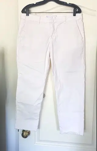 Frank & Eileen Pant Wicklow Chino Twill Mid-Rise Cropped Raw Light Pink 10 GUC