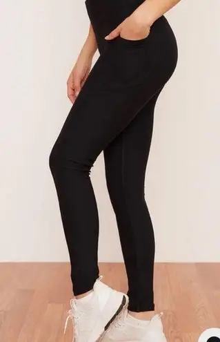 Wolven Leggings Womens Medium Compression Side Pockets Gym Workout black Size 1X