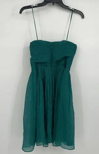 J.Crew  Teal Green Silk Chiffon Arabelle Dress Size 2