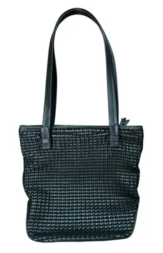 THE SAK ELLIOT LUCCA black PVC shoulder bag