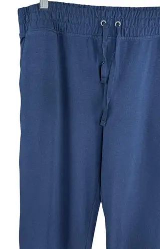 Denim & Co . Active Duo Stretch Full-Length Drawcord Pant Navy Large