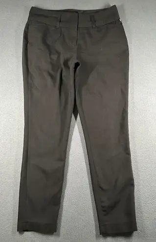 Ivanka Trump Career Pants Womens 8 Black Stretch Straight Leg Flat Front