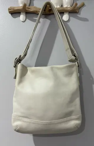 Coach VTG Legacy Slim 1415 White Leather Shoulder Convertible Crossbody Bag N