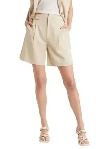 Sophie Rue Corey Suit Short Womens Size XS Tan High Waist Pleated Pocket Chic