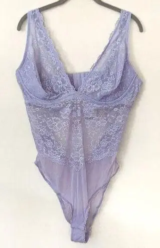 Savage x Fenty Lilac Purple Lace Teddy Bodysuit Sz.2X NWT