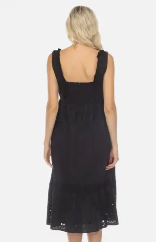 Johnny Was Jade Jesminda Eyelet Embroidered Midi Dress