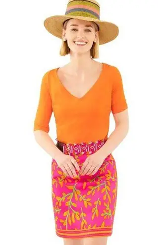 Gretchen Scott : Orange Second Skin Tee