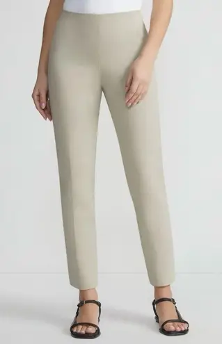 Lafayette 148 NY Women’s Techo Stretch Twill Stanton Pant Khaki Color SIZE 12 Tan