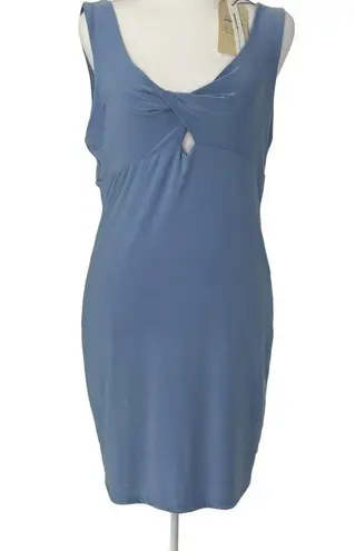 21 Saints Women Size XL Midnight Sky Blue Sleeveless with Keyhole Design Dress Size L
