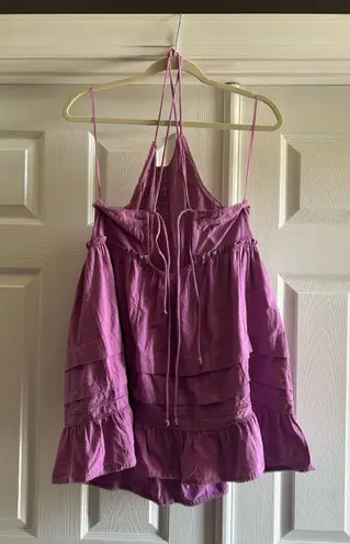 Free People Desert Days Dramatic Orchid Mini Dress