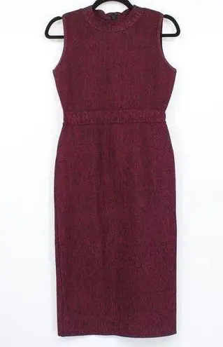 Alberto Makali Bandage Mock Neck Sheath Dress Heathered Spacedye Purple Medium