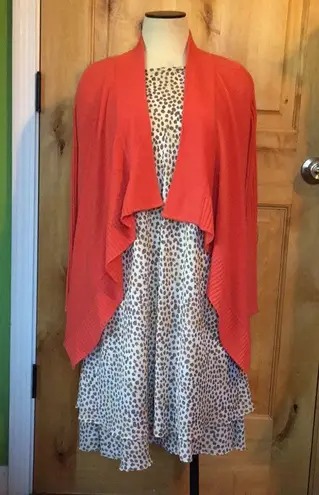 autumn cashmere Orange Cashmere Rib Drape Cardigan $258 VGUC XS