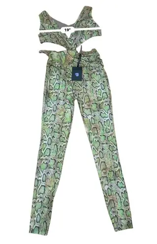 DUNDAS X REVOLVE Natasha Catsuit in Multi Snake Print XS Green