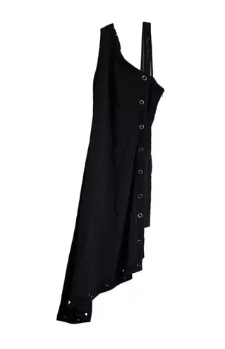 Just Cavalli NEW  Asymmetric Draped Midi Dress size 46 IT Black