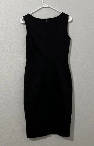 Max Mara Women's Black Blended Sheath Midi Dress Size US 6 Euro 40