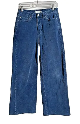 Cords & Co Blue Corduroy Wide Leg Pants Trousers Womens 28 Retro Casual Groovy Size undefined - Image 1