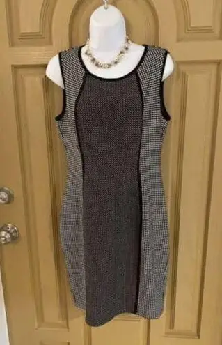 BAILEY 44 Sleeveless Black Tan Check Check Rayon Blend  Dress Size M