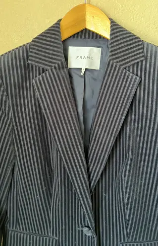 Frame Navy Variegated Corduroy Blazer