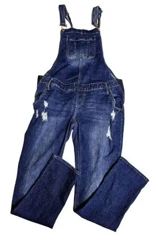 S.O.N.G.Maternity Women's Denim Overalls Size S Maternity Blue