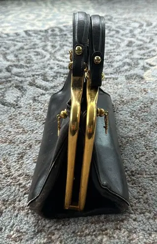 Vintage Roberta di Camerino Leather Doctor Handbag Black