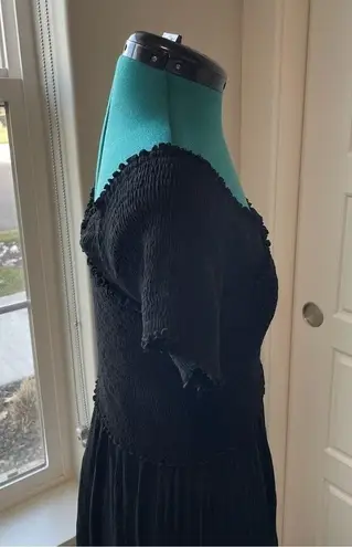 Poupette St. Barth Black Soledad Midi Dress