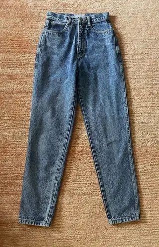 Vintage JCPenney High Waist Mom Jeans Tapered Leg Blue 100% Cotton Size 6