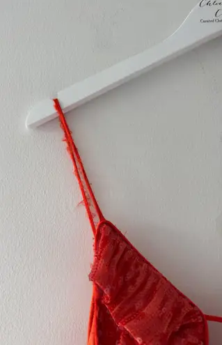 If By Sea Orange Sequin Midi Dress