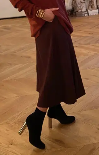 CELINE Old BAM BAM black suede leather ankle boots silver heel Sz 9.5 Brand New