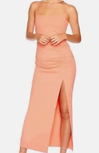 Susana Monaco NWT Revolve Size XL Tank Dress Peach Blush Ruched Slit Maxi Length