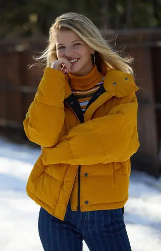 Kendall Kylie Puffer Jacket Yellow 45 62 Off Retail From Brenna