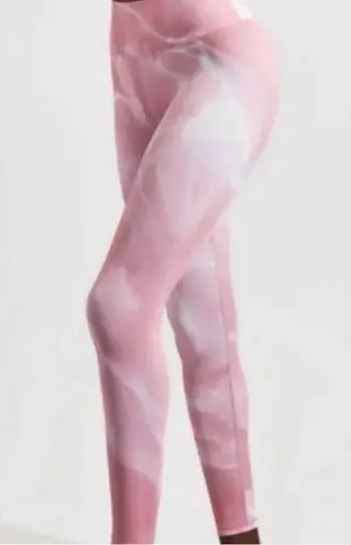 Buffbunny Rebel leggings Rose Quartz Pink white marble workout Leggings Size XXL