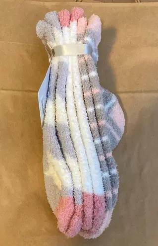 Cozy Star & Striped Patterned Socks Size 9