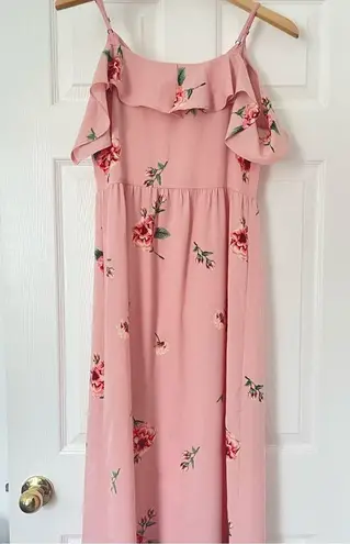 Xhilaration target  pink floral maxi dress (S)