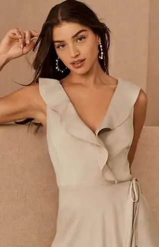 Sachin + Babi Tansy Satin Charmeuse Blush Formal Gown Size 10